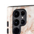 White Rose Gold Marble Galaxy S25 Ultra Impact Case